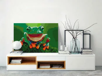 Obraz do samodzielnego malowania - Roześmiana żaba - obrazek 2