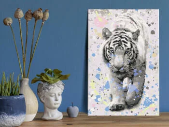 Obraz do samodzielnego malowania - Biały tygrys - obrazek 2