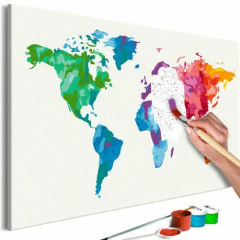 Obraz do samodzielnego malowania - Kolory Świata