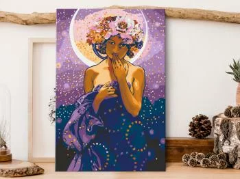 Obraz do samodzielnego malowania - Kobieta księżyc