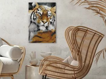 Obraz do samodzielnego malowania - Przyjazny tygrys
