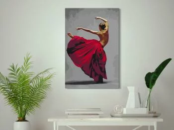 Obraz do samodzielnego malowania - Red Skirt - obrazek 2