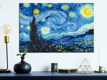 Obraz do samodzielnego malowania - Gwiaździsta noc Van Gogha - obrazek 2