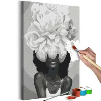 Obraz do samodzielnego malowania - Biały kwiat