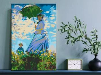 Obraz do samodzielnego malowania - Claude Monet: Kobieta z parasolem - obrazek 2