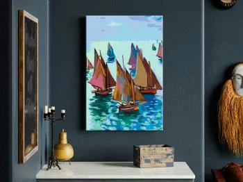 Obraz do samodzielnego malowania - Claude Monet: Łodzie rybackie - obrazek 2