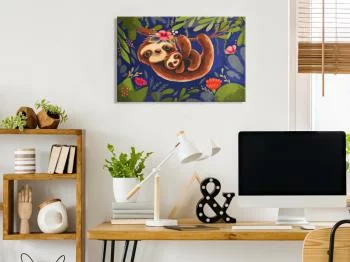 Obraz do samodzielnego malowania - Przyjazne leniwce - obrazek 2