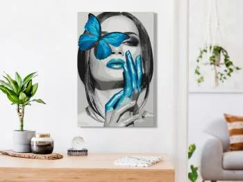 Obraz do samodzielnego malowania - Niebieski motyl - obrazek 2