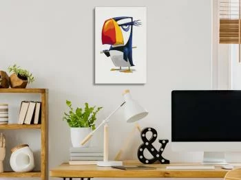 Obraz do samodzielnego malowania - Naburmuszony pingwinek - obrazek 2