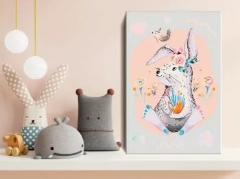 Obraz do samodzielnego malowania - Kolorowy królik - obrazek 2