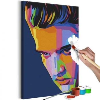 Obraz do samodzielnego malowania - Kolorowy Elvis