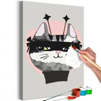 Obraz do samodzielnego malowania - Kot włamywacz