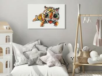 Obraz do samodzielnego malowania - Słodki tygrysek - obrazek 2