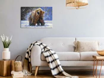 Obraz do samodzielnego malowania - Mglisty niedźwiedź - obrazek 2
