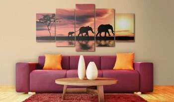 Obraz - Rodzina afrykańskich słoni - obrazek 2