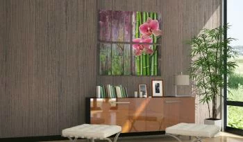 Obraz - Bambus i orchidea