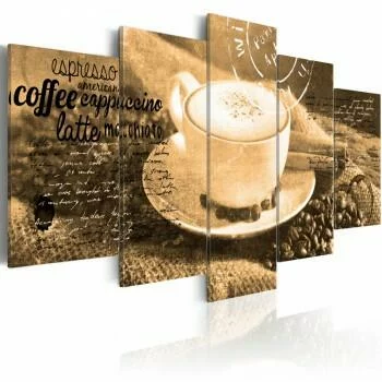 Obraz - Coffe, Espresso, Cappuccino, Latte machiato ... - sepia