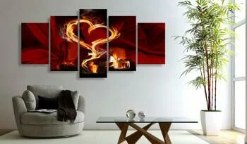 Obraz - Płomienie miłości: serce - obrazek 2