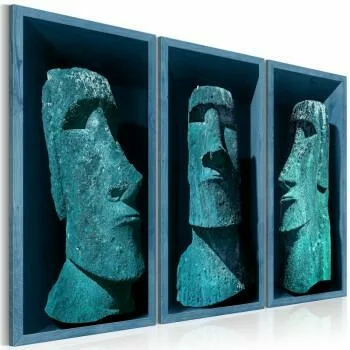 Obraz - Błękitne kolosy (Moai)