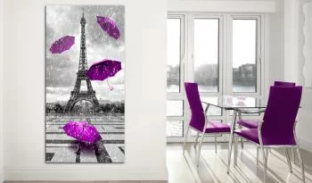 Obraz - Paryż: Fioletowe parasolki