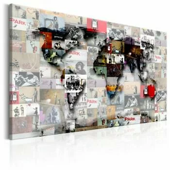 Obraz - Mapa: Inspiracja Banksy\'m