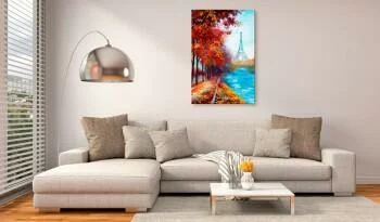 Obraz malowany - Jesienny Paryż
