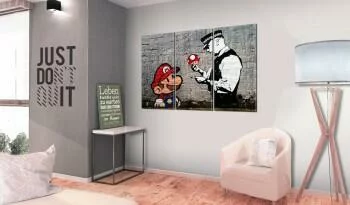 Obraz - Super Mario Mushroom Cop by Banksy - obrazek 2