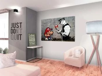 Obraz - Super Mario Mushroom Cop by Banksy - obrazek 2