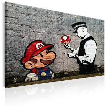 Obraz - Mario and Cop by Banksy - obrazek 2