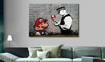 Obraz - Mario and Cop by Banksy - obrazek 2