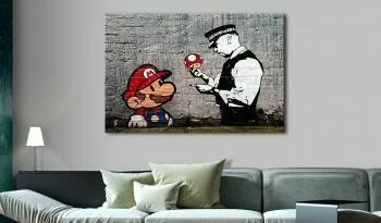 Obraz - Mario and Cop by Banksy