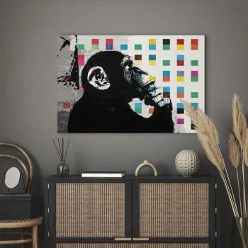 Obraz - Banksy The Thinker Monkey  - obrazek 4
