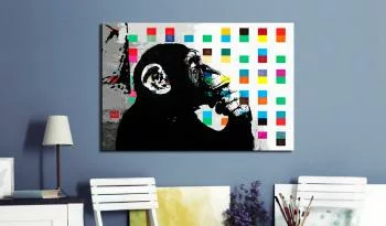 Obraz - Banksy The Thinker Monkey  - obrazek 2