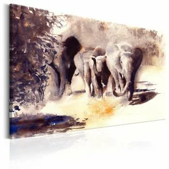 Obraz - Akwarelowe słonie