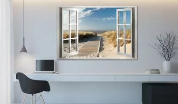 Obraz - Okno: widok na plażę - obrazek 2