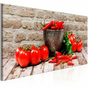Obraz - Czerwone warzywa (1-częściowy) cegła wąski