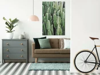 Obraz - Kaktusowy ogród (1-częściowy) pionowy
