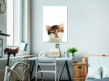 Obraz - Zirytowany kot (1-częściowy) pionowy