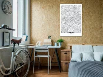 Obraz - Mapa Berlina (1-częściowy) pionowy - obrazek 2