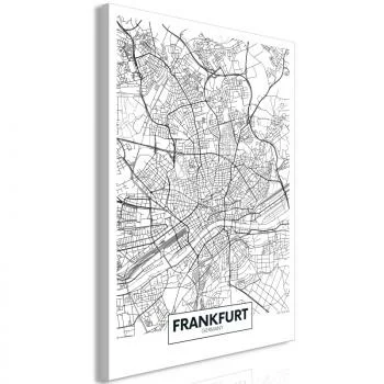 Obraz - Mapa Frankfurtu (1-częściowy) pionowy