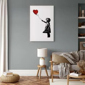 Obraz - Banksy: Dziewczynka z balonem (1-częściowy) pionowy - obrazek 4