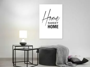 Obraz - Black and White: Home Sweet Home (1-częściowy) pionowy - obrazek 2