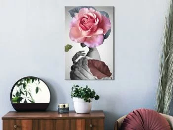 Obraz - Róża i futro (1-częściowy) pionowy - obrazek 2