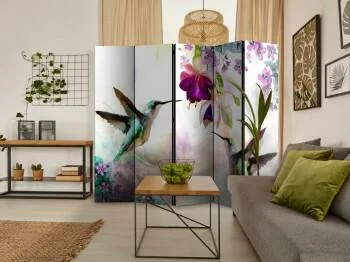 Parawan - Kolibry i kwiaty II - obrazek 2