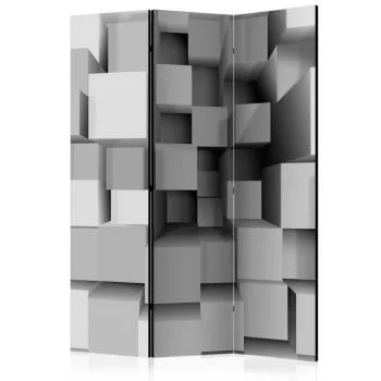 Parawan 3-częściowy - Geometryczne puzzle [Parawan]