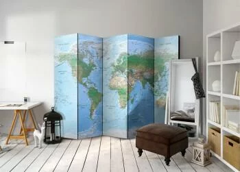 Parawan dekoracyjny Mapa świata - obrazek 2
