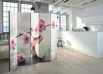 Parawan do salonu kosmetycznego - Kwiaty Zen - obrazek 2