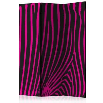 Parawan 3-częściowy - Zebra pattern (fioletowy)