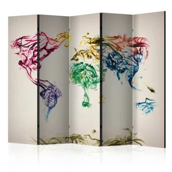 Parawan 5-częściowy - Dancing smoke trails II