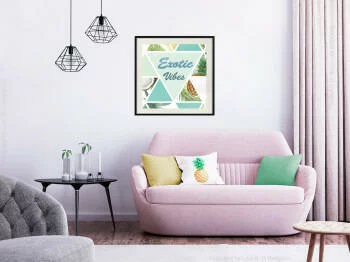 Plakat - Tropikalna mozaika (kwadratowy)